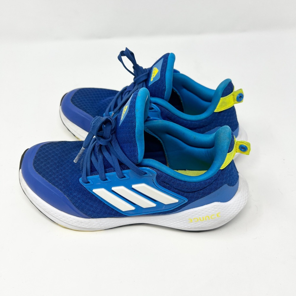 Adidas Edge Lux Boys Running Shoes 3.5 Royal Blue White Yellow Low Top - Picture 5 of 11
